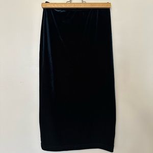 Green Velvet American Apparel Pencil Skirt